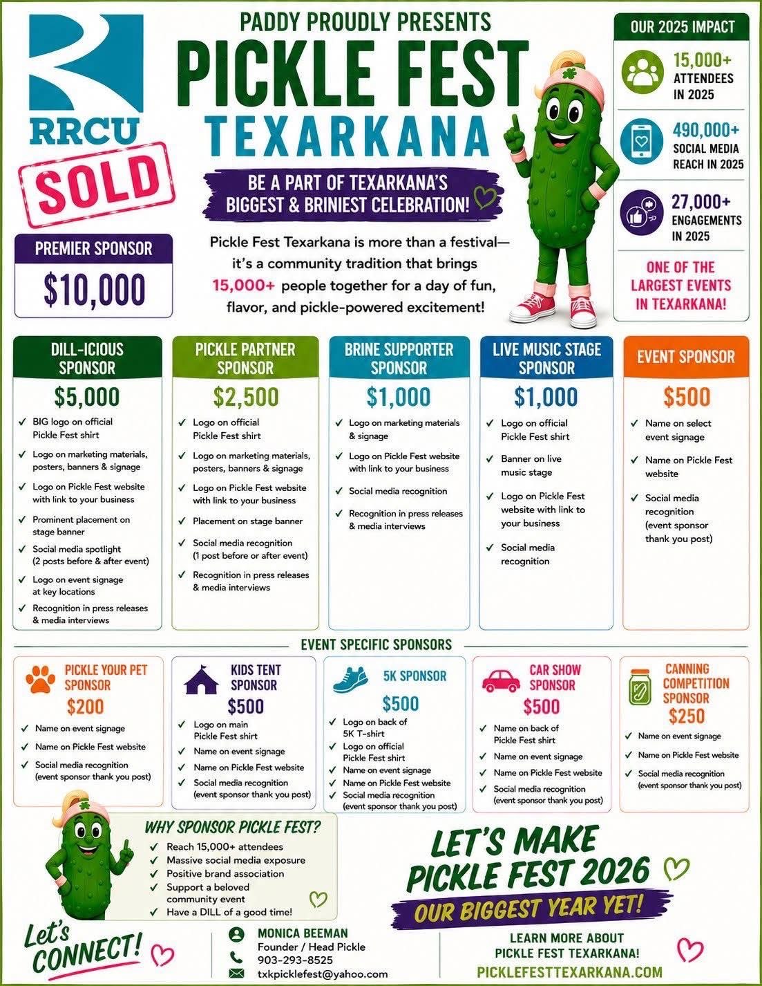 Pickle Fest sponsor packages